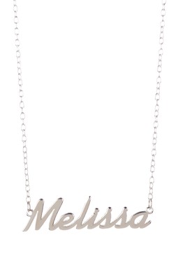 Gigi And Leela Sp328 Sterling Silver Necklace - Melissa Nameplate