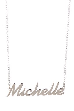 Gigi And Leela Sp328 Sterling Silver Necklace - Michelle Nameplate