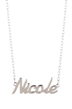 Gigi And Leela Sp328 Sterling Silver Necklace - Nicole Nameplate
