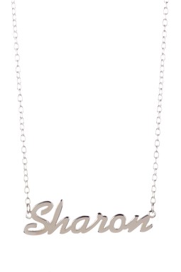 Gigi And Leela Sp328 Sterling Silver Necklace - Sharon Nameplate