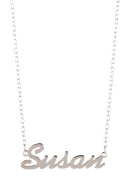 Gigi And Leela Sp328 Sterling Silver Necklace - Susan Nameplate