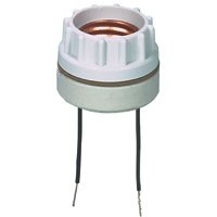 Cooper Wiring 609-box Porcelain Lamp Holder, 9 Lead, Medium Base