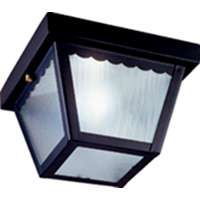 6276bk3l Single Light Impact Porch Ceiling Light Fixture, Black