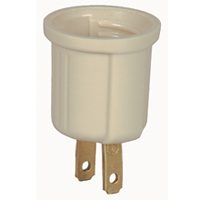 Cooper Wiring 738v-box Keyless Socket Adapter, Ivory