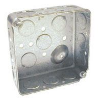 8190 4 In. Square Outlet Box With .5 In.