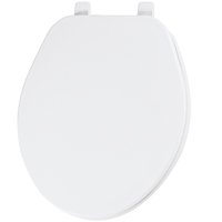 6915441 Round Plastic Toilet Seat, White