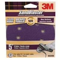 4156378 120 Grit Sanding Disc 5 In. 8 Hole, Pack 3