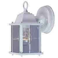 3576527 Single Light Porch Wall Lantern, White