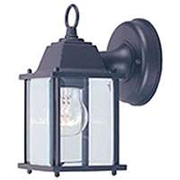 Single Light Porch Wall Lantern, Black