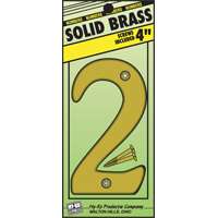 Hy-ko Products 251009 4 In. No.2 Brass House Number