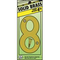 Hy-ko Products 251215 4 In. No.8 Brass House Number