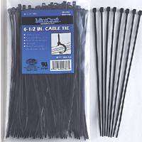 Cv165w-1003l 6.5 In. Cable Tie 18 Lb 100 Piece, Black