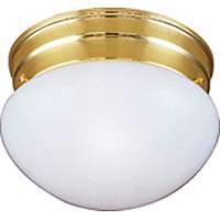 F13bb01-68543l 1 Light Flush Polished Brasss Ceiling Fixture