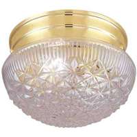 F13bb01-68583l 1 Light Flush Polished Brass Ceiling Fixture