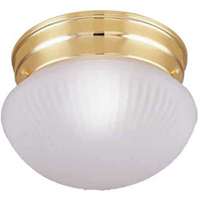 F13bb01-68623l 1 Light Flush Polished Brass Ceiling Fixture
