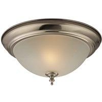 F51wh02-1005-bn 2 Light Flush Ceiling Fixture Brushed Nickel