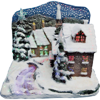 Fbs12sb003aa-a Frosted Led Castle Figurine, 12 In.