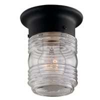 Hv-66919-bk3l Black Jelly Jar Porch Light