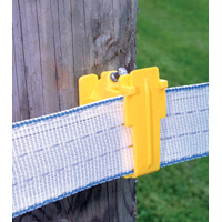 Iwtny-fs Insulator Wood Post Tape Nail Fastens, Yellow