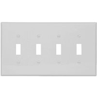 Pj4w 4-gang Thermoplastic Plate, White
