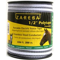 Pt656wh-z 0.5 In. White Fence Polytape 656 Ft.