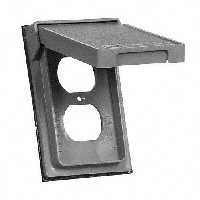 Cooper Wiring S2962 1-gang Gray Weather Proof Duplex Receptacle Cover