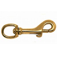T7625604 Round Bolt Snap, 0.37 In. - Solid Bronze
