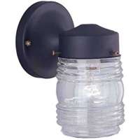 W15bk01-33883l Jelly Jar Porch Light Fixture, Black
