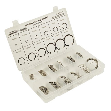 Rci25175ss Metric Stainless Internal Ring Assortment - 180 Pieces