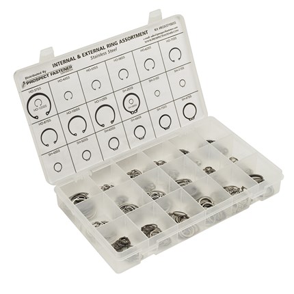 Rcix37100ss Stainless Steel External And Internal Ring Assortment - 410 Pieces