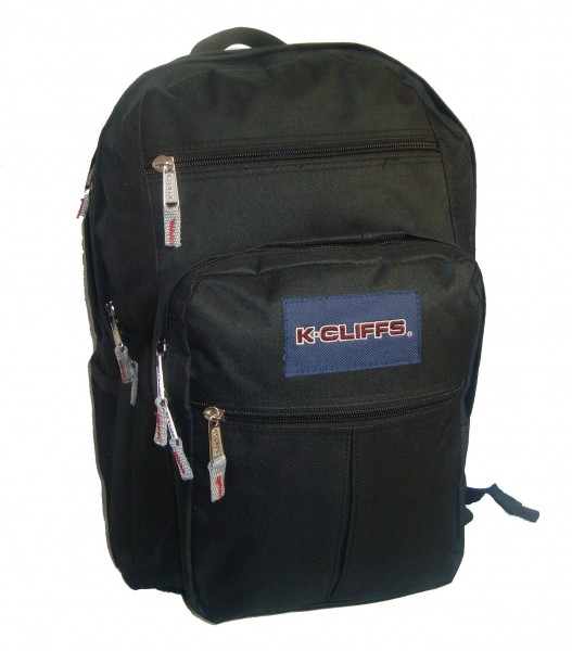 600d Polyester Multi Pockets Backpack, 18 X 13 X 8.5 In. Black