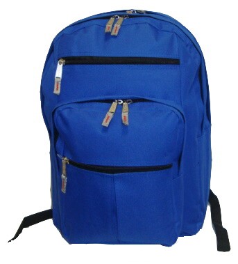 600d Polyester Multi Pockets Backpack, 18 X 13 X 8.5 In. Royal