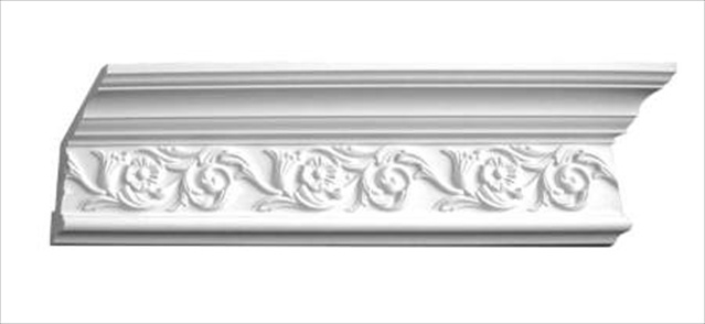 5apd10082 94.5 X 5.5 In. Floral Crown Moulding
