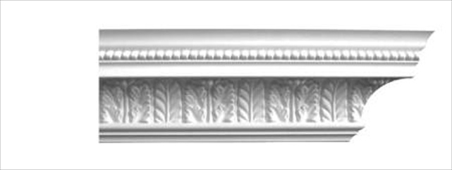 5apd10084 94.5 X 4.75 In. Leaf And Beads Crown Moulding