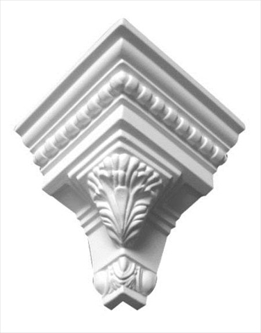 5apd10099 5.25 In. Acanthus Leaf Corbel With Egg And Dart Crown Moulding Outside Corner