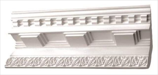 5apd10113 96 X 11.93 In. Dentil And Leaves Crown Moulding
