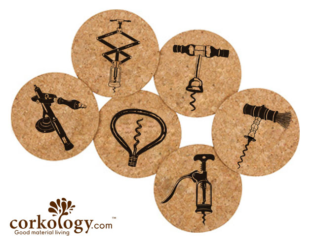 406 Wine Opening Devices Cork Coaster Sets