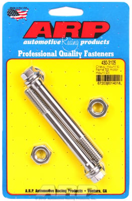 4303105 Chevrolet V6 & V8- Mount To Frame- Hex Motor Mount Bolt Kit