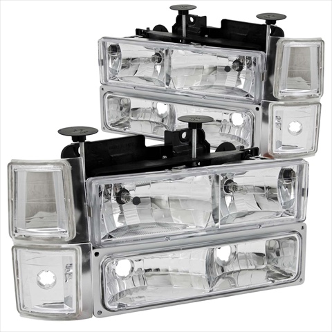 111099 Crystal Headlights Clear With Signal & Side Marker Lights