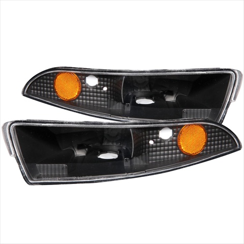 511045 Chevy Camaro 93-02 Parking Signal Lights, Black Euro Amber