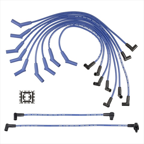 ACCEL 5056B Super Stock 5000 Series Custom Spiral Core Spark Plug Wire Set Blue ACCEL 5056B Super Stock 5000 Series Custom Spiral Core Spark Plug Wire Set Blue