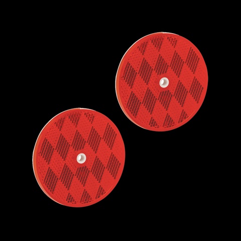 7468010 Round Reflector Red With Hole