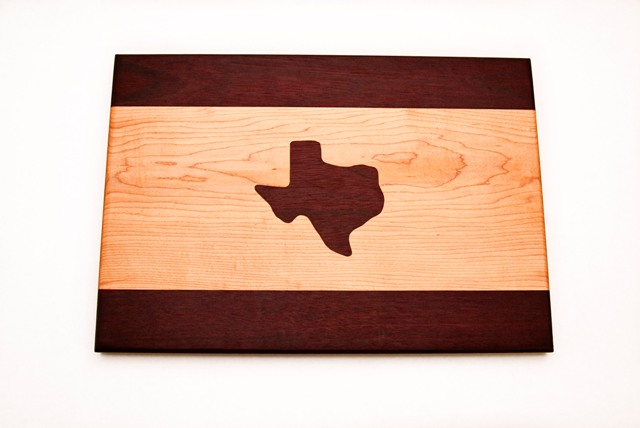 T1 Texas Inlay Cutting Board, Walnut & Maple