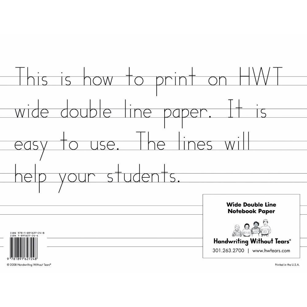015730 Double-lined Wide Notebook Paper, Pack - 100