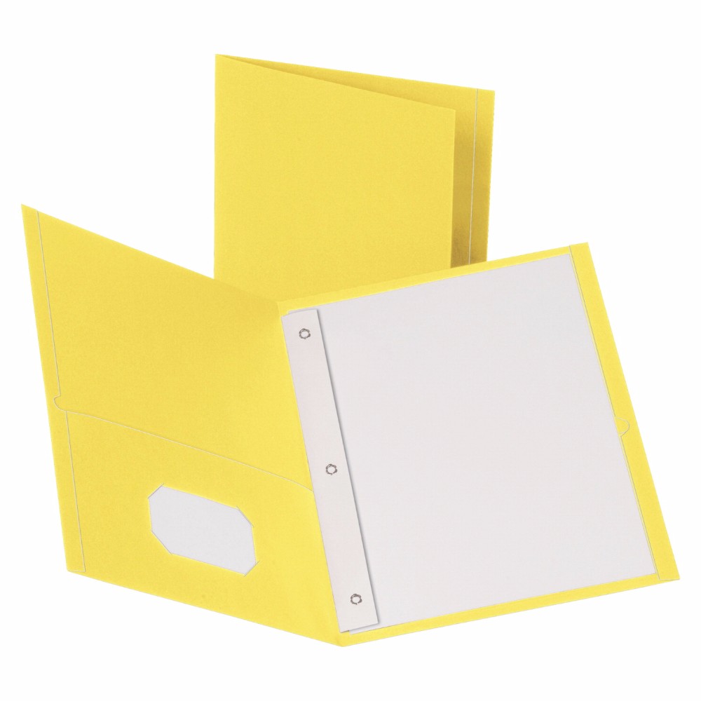Oxford 021582 Folder Twin-Pocket With Fasteners - Yellow Pack 25 Oxford 021582 Folder Twin-Pocket With Fasteners - Yellow Pack 25