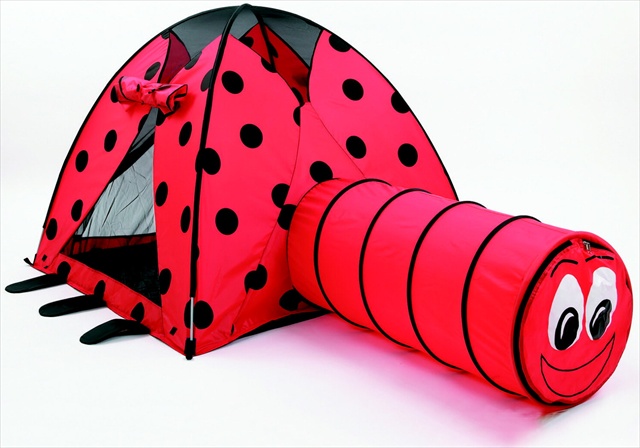 022456 Ladybug Print Tent And Tunnel