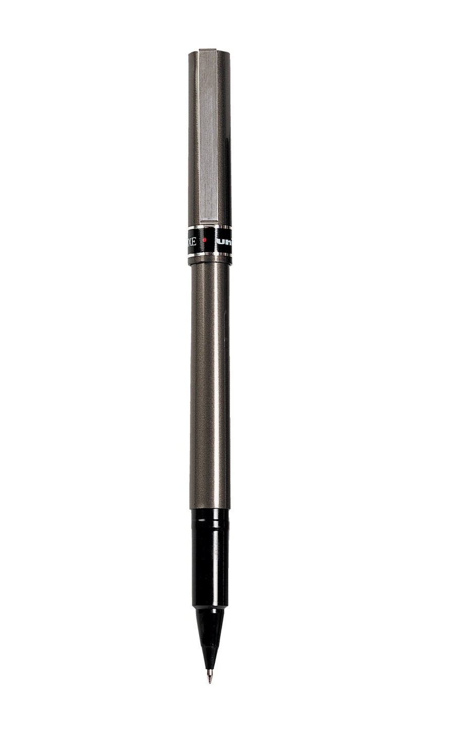 Deluxe Fade And Water Resistant Rollerball Pen, 0.5 Mm. Micro Tip, Black Ink, Gray Barrel
