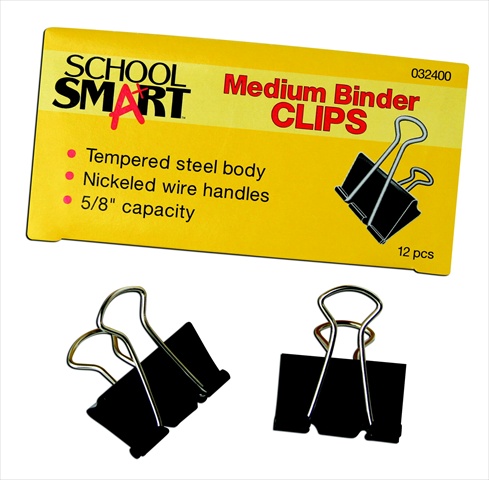 School Smart 032400 Smart Binder Clip Set 1.25 In. School Smart 032400 Smart Binder Clip Set 1.25 In.