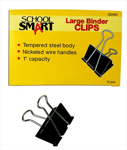 School Smart 032403 Smart Binder Clip Set 2 In. School Smart 032403 Smart Binder Clip Set 2 In.