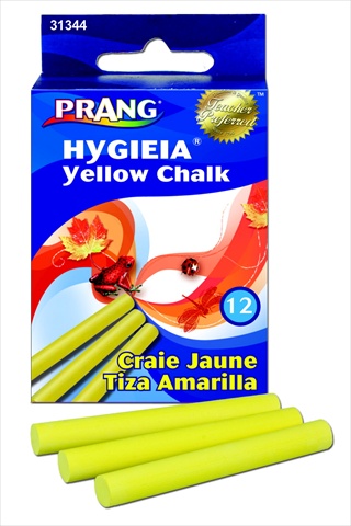 Prang 034265 Hygieia Non-Toxic Dustless Chalkboard Chalk Yellow Pack 12 Prang 034265 Hygieia Non-Toxic Dustless Chalkboard Chalk Yellow Pack 12